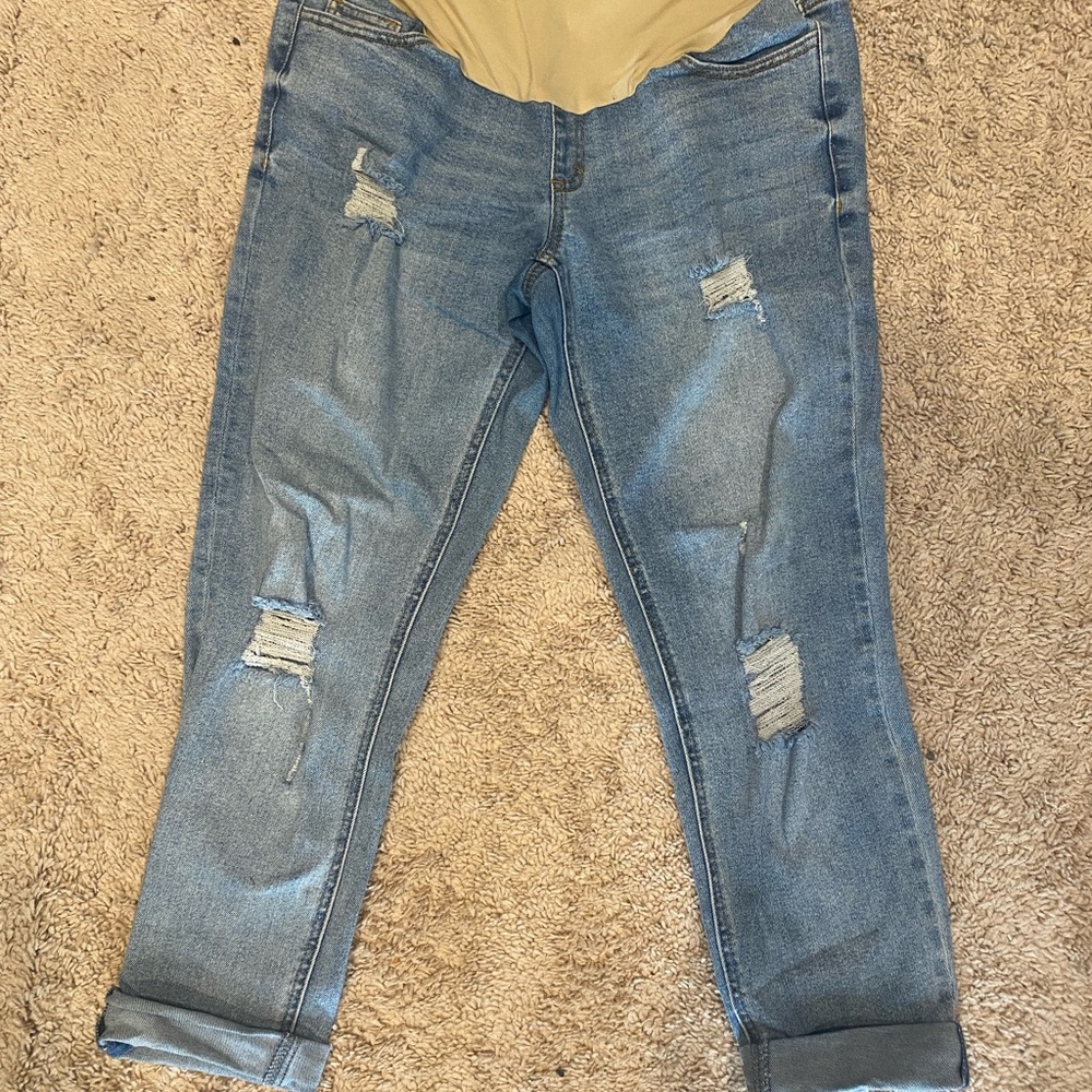 Maternity jeans with front panel. Size small